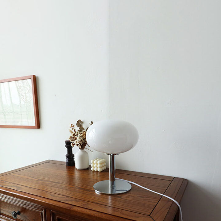 Nordic Retro Round Glass Table Lamp 1-Light