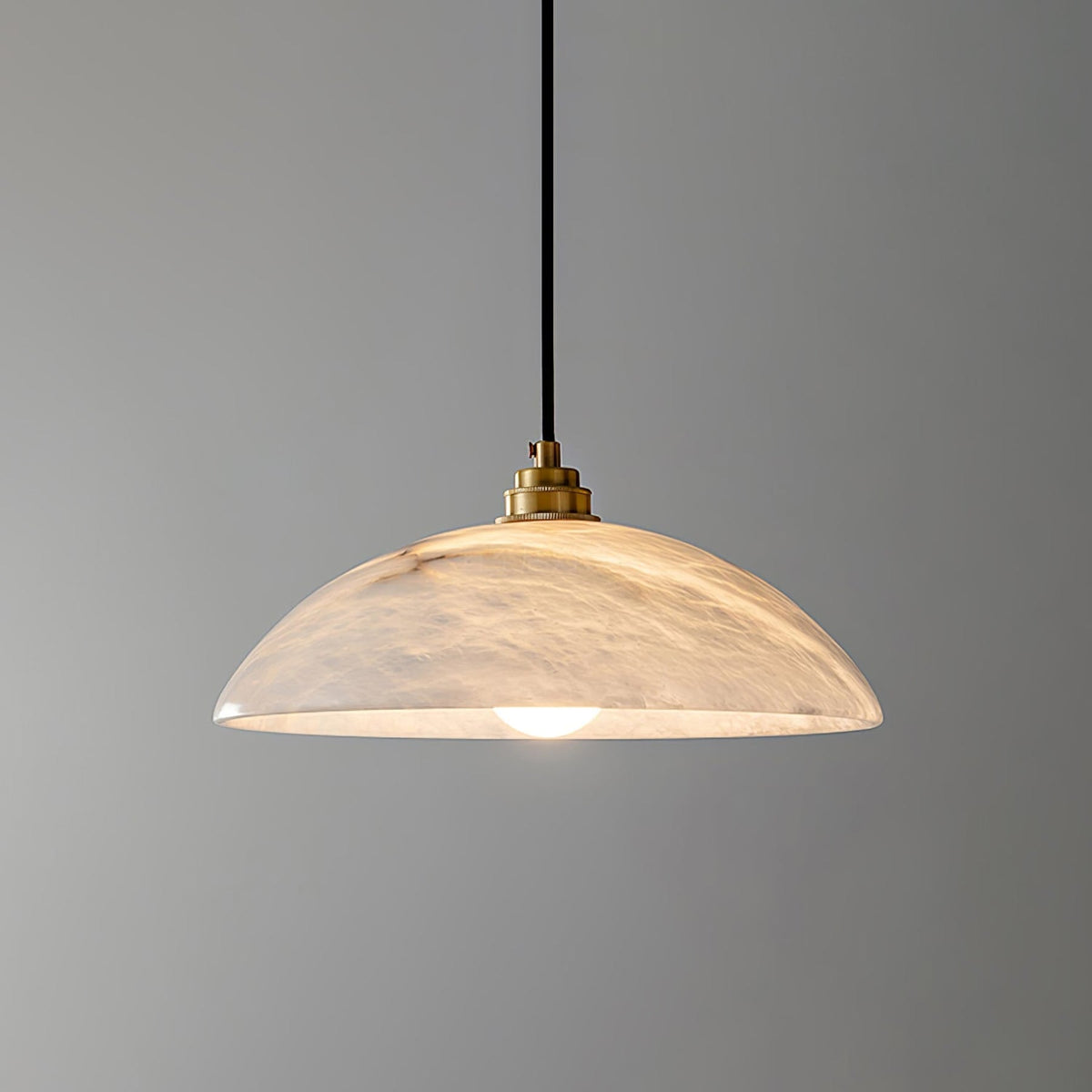 Modern Marble Copper Pendant Light 1-Light