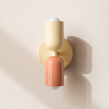 Contemporary Minimalist Cylinder Wall Sconce LED 2-Light