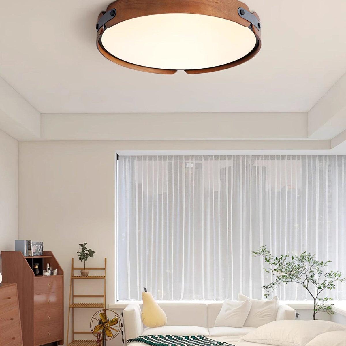 Scandinavian Iron Slim Low-Profile Ceiling Light 1-Light
