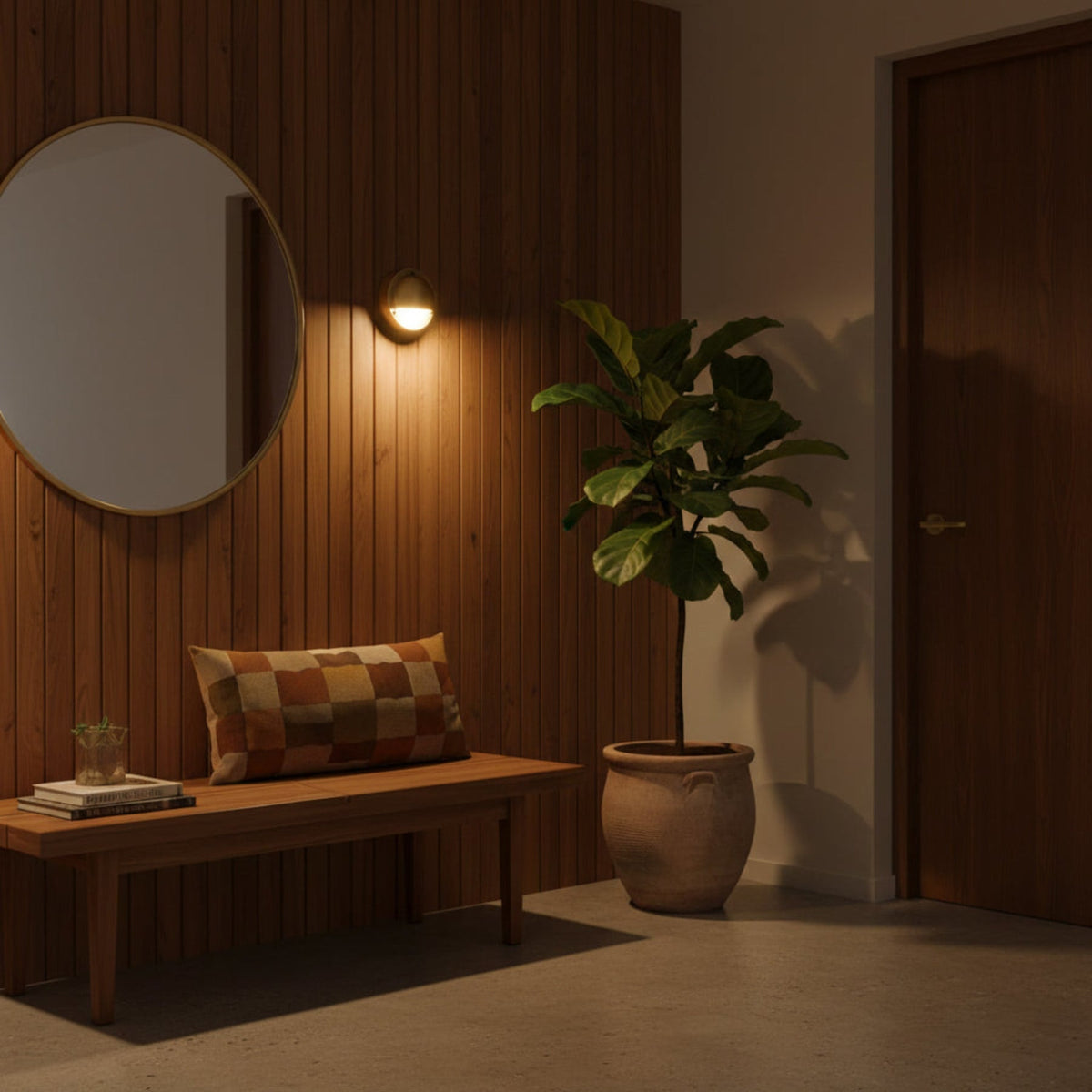 Modern Copper Dimmable Tri-Colour Wall Light 1-Light