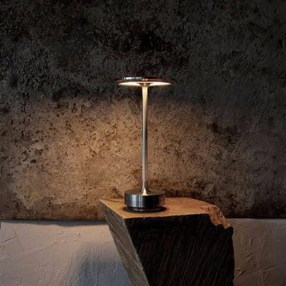 Modern Brass Cone LED Rechargeable Table Lamp 1-Light