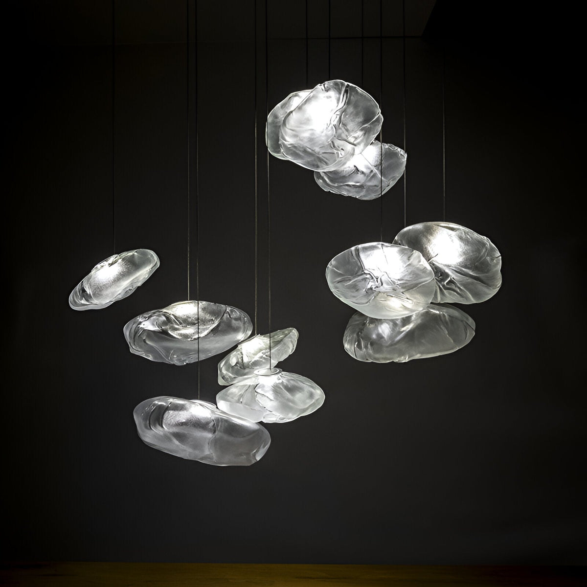 Minimalist Glass Adjustable Cable Pendant Light 1-Light