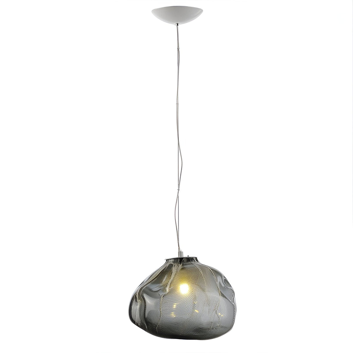 Minimalist Glass Adjustable Cable Pendant Light 1-Light