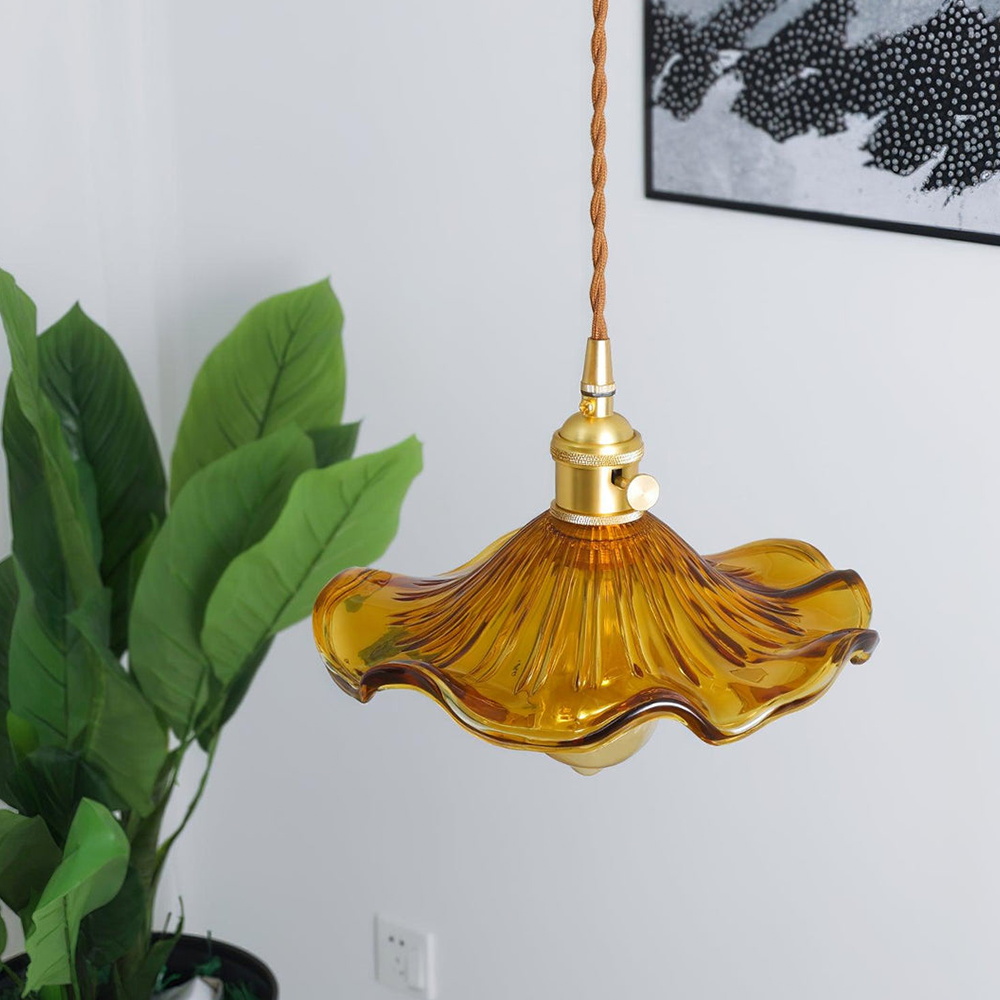 Contemporary Grass Flower Pendant Light 1-Light