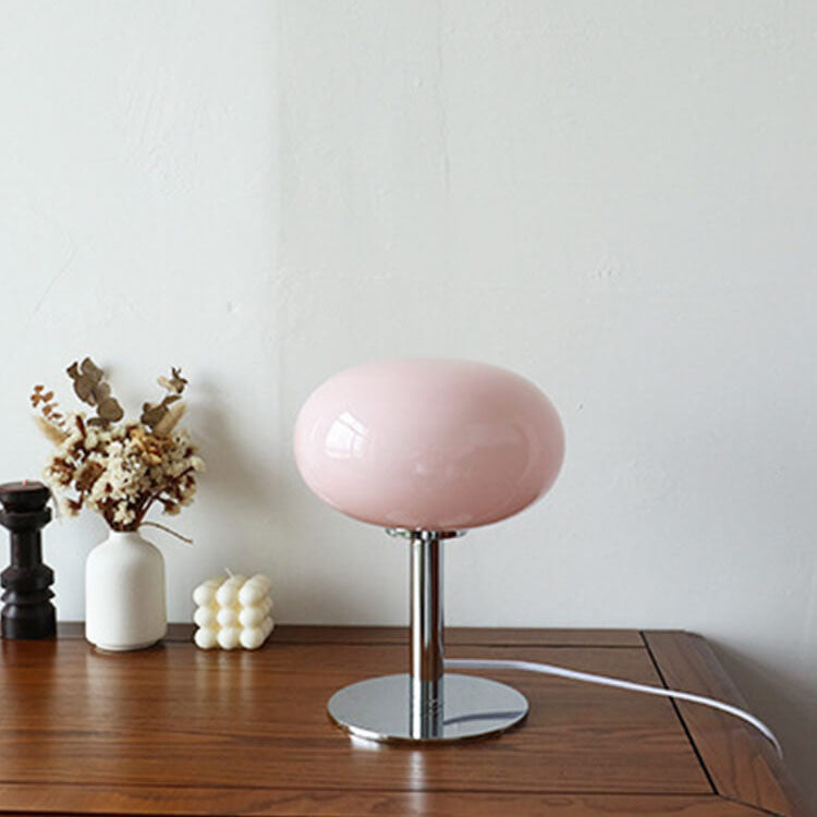 Nordic Retro Round Glass Table Lamp 1-Light