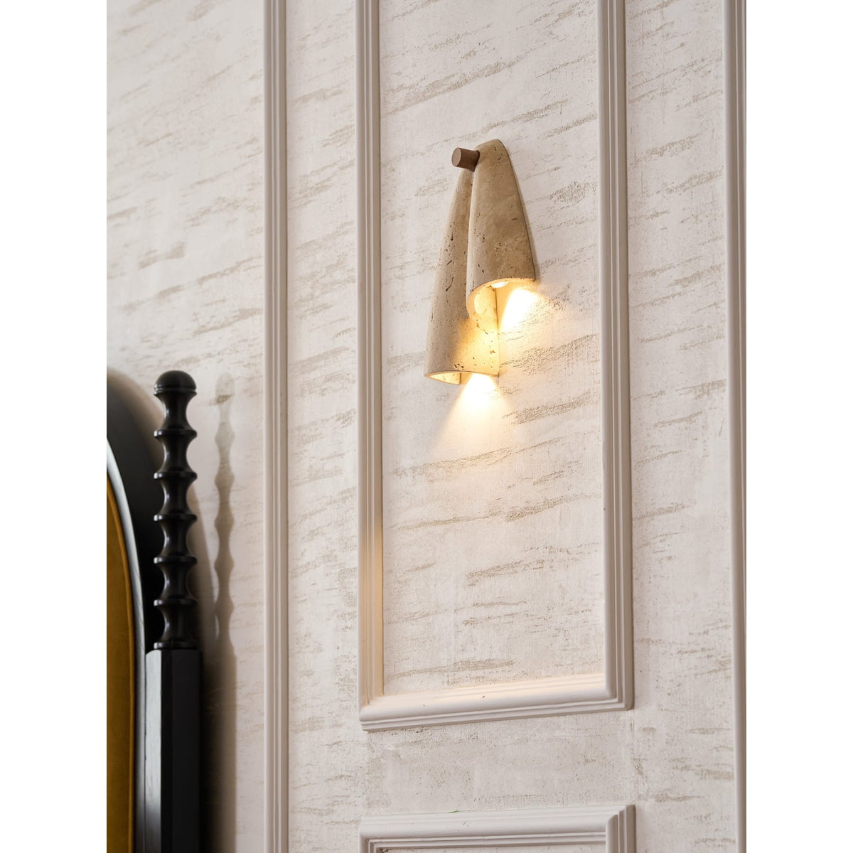 Modern Travertine Wall Light 2-Light