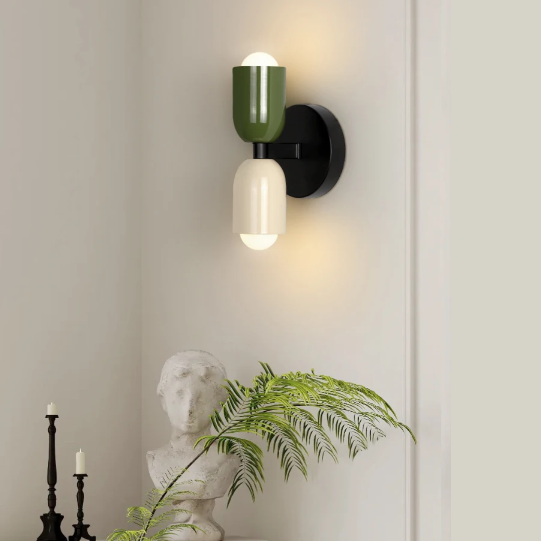 Contemporary Minimalist Cylinder Wall Sconce LED 2-Light