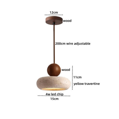 Modern Stone Pendant Light 1-Light