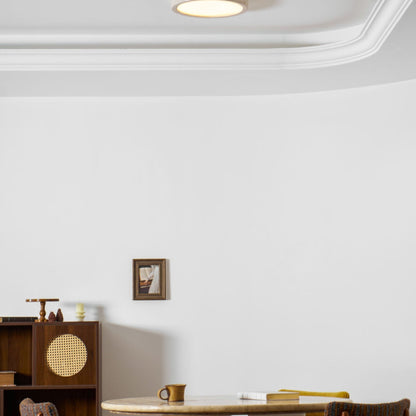 Modern Travertine Slim Profile Ceiling Light 1-Light