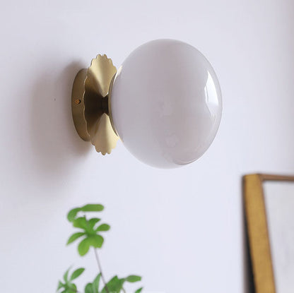 Modern Minimal Glass Globe Wall Light | 1-Light
