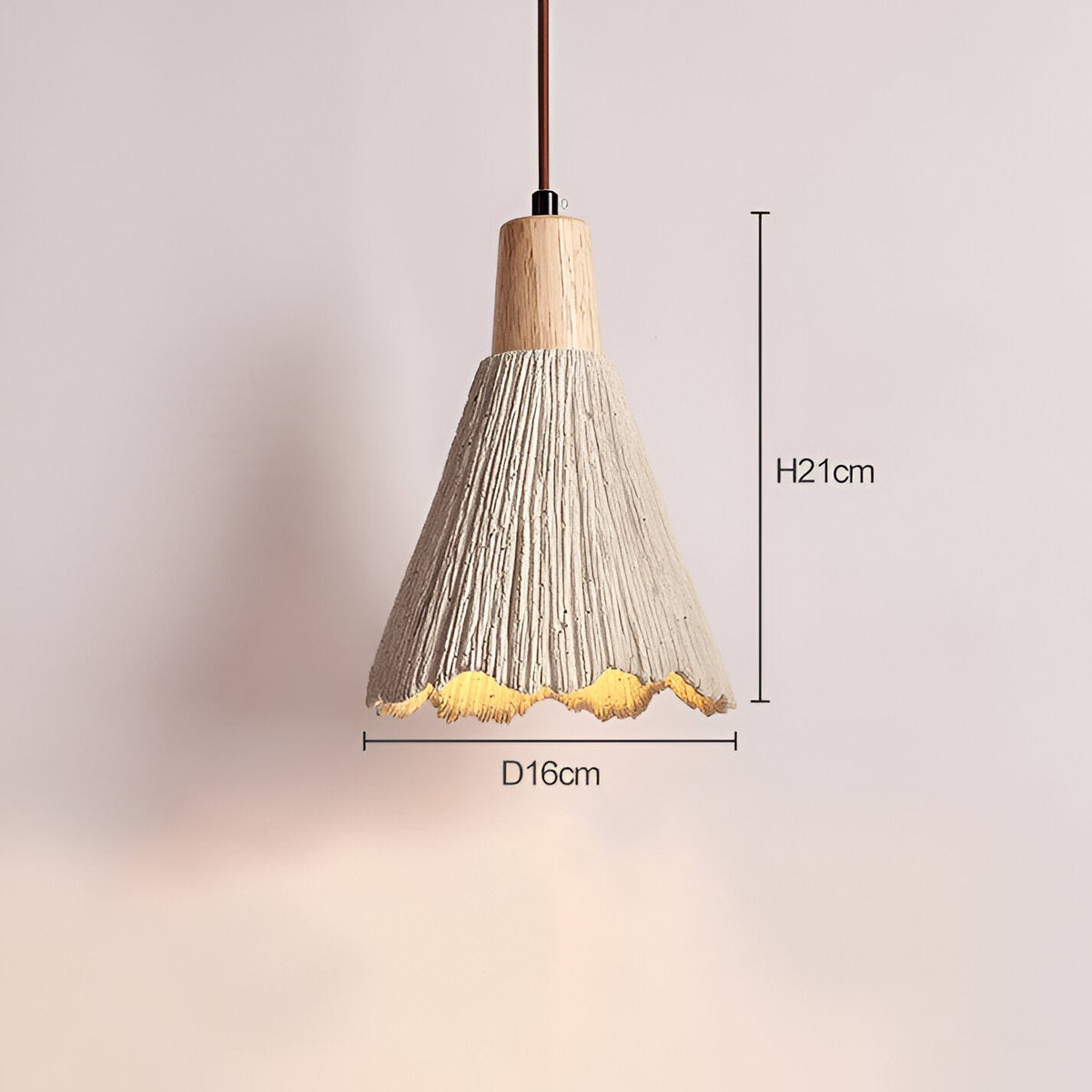 Wabi-Sabi Cement E27 Pendant Light 1-Light