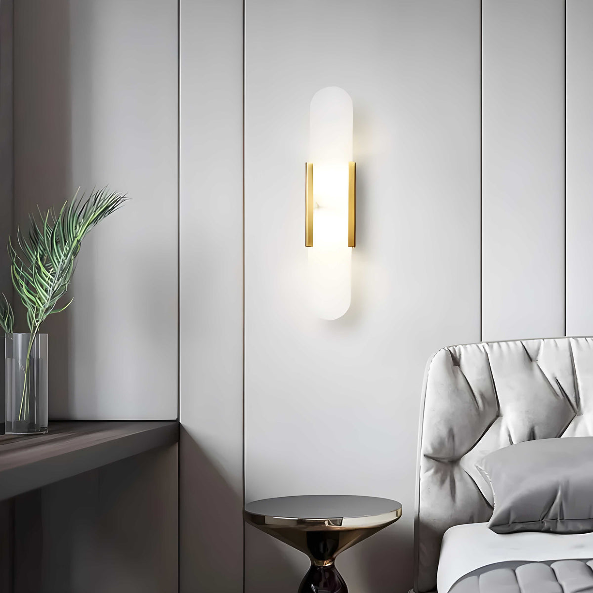 Scandinavian Alabaster Marble Wall Sconce LED 1-Light