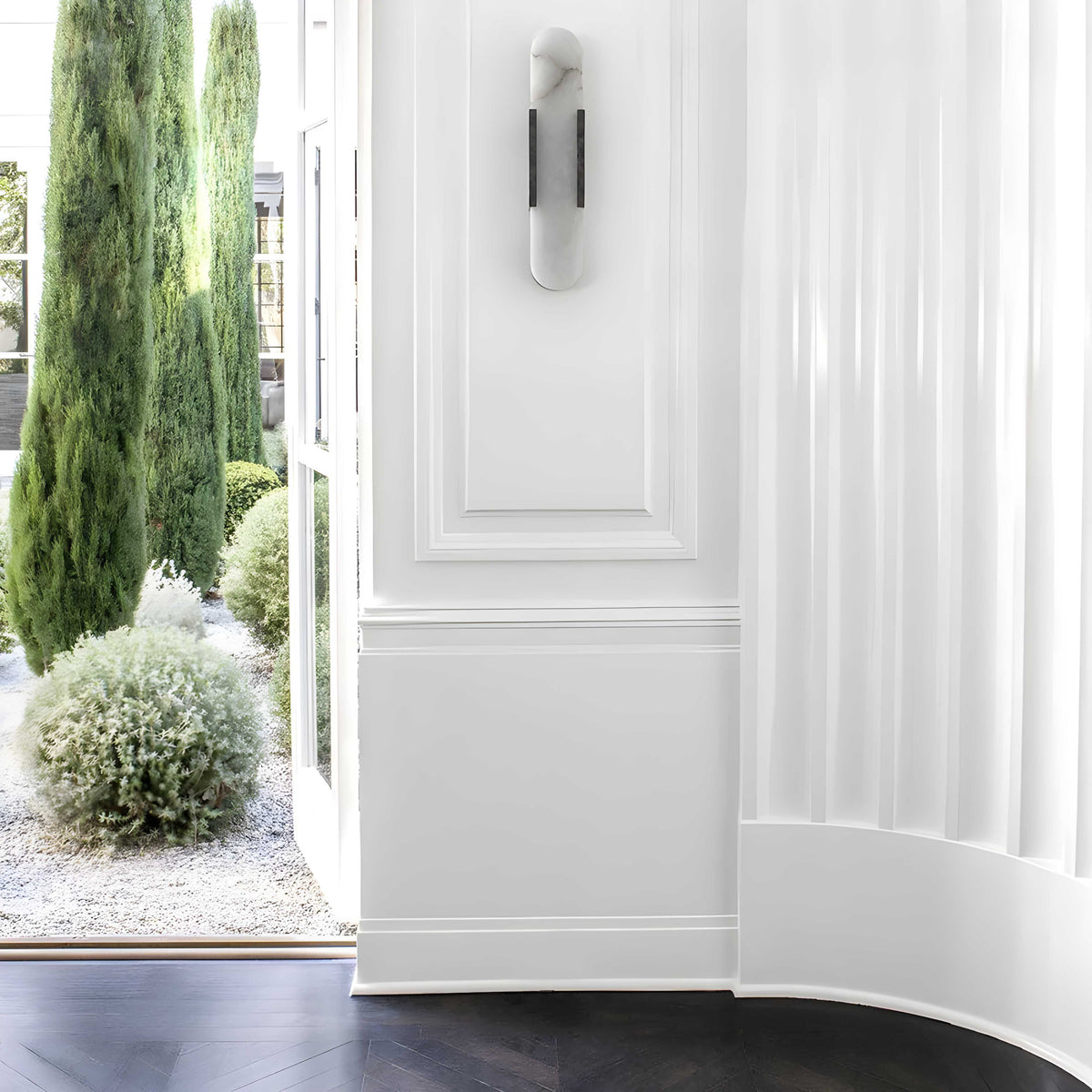 Scandinavian Alabaster Marble Wall Sconce LED 1-Light