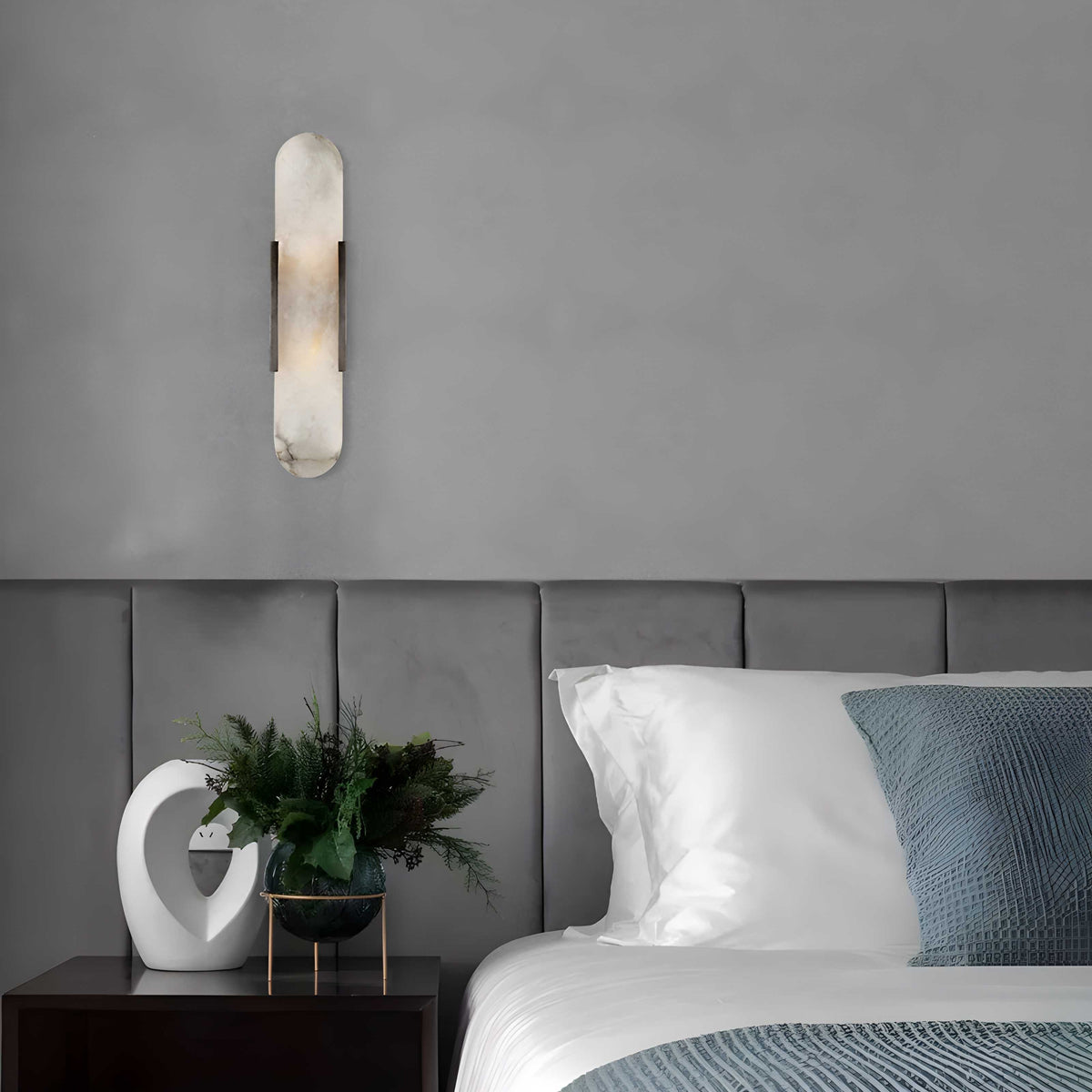 Scandinavian Alabaster Marble Wall Sconce LED 1-Light