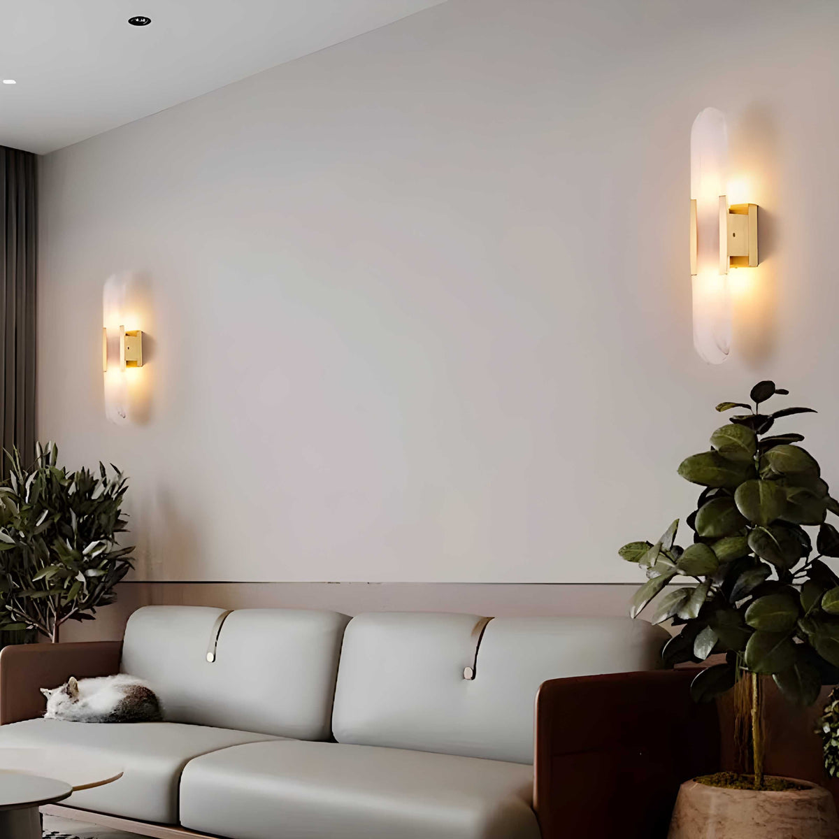 Scandinavian Alabaster Marble Wall Sconce LED 1-Light