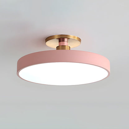 Contemporary Round LED Flush Mount Ceiling Light 1-Light