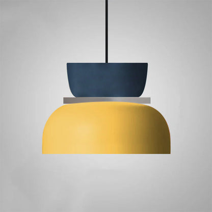 Scandinavian Zinc Alloy Dual-tone Dome Pendant Light LED 1-light