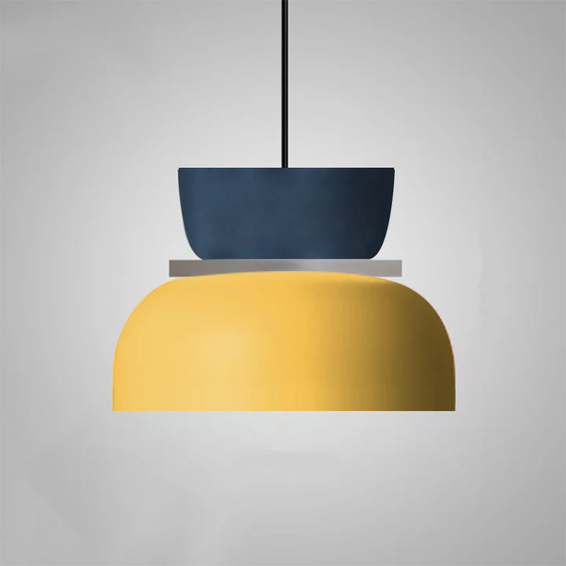 Scandinavian Zinc Alloy Dual-tone Dome Pendant Light LED 1-light