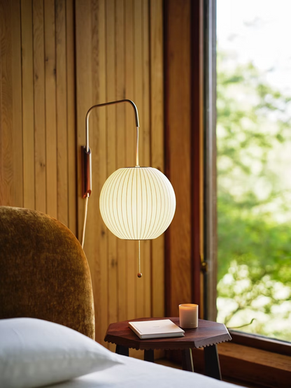 Contemporary Polymer Pull Chain Wall Light 1-Light