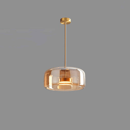 Contemporary Glass Black Cord Pendant Light 1-Light