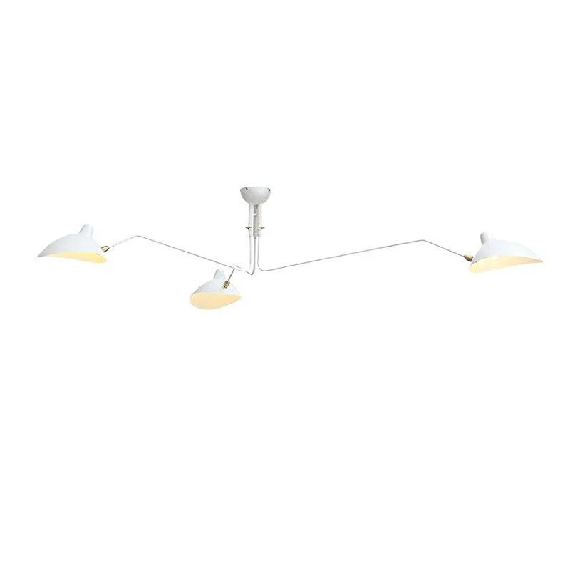 Contemporary Metal Pivot Shades Ceiling Light 3-Light