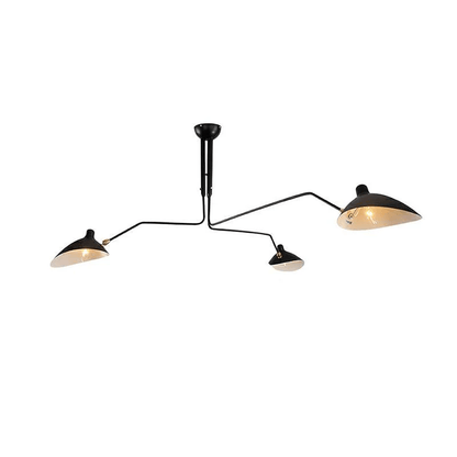 Contemporary Metal Pivot Shades Ceiling Light 3-Light