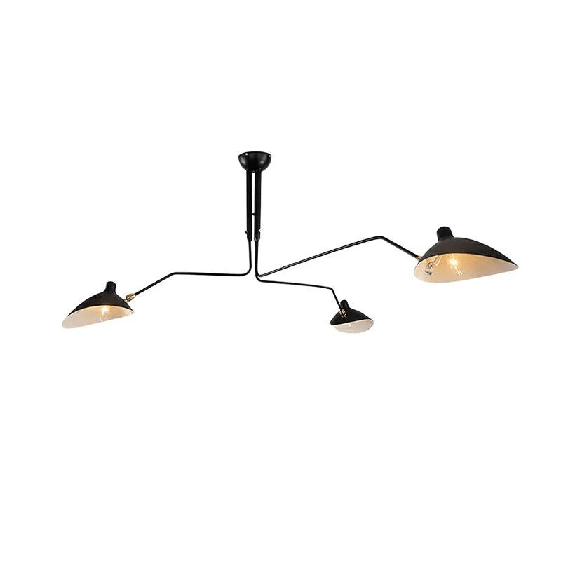 Contemporary Metal Pivot Shades Ceiling Light 3-Light