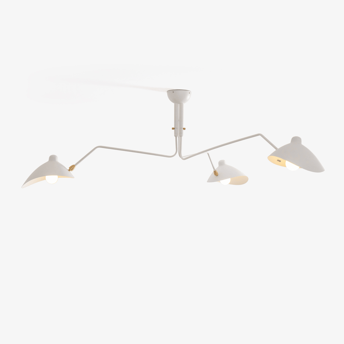 Contemporary Metal Pivot Shades Ceiling Light 3-Light