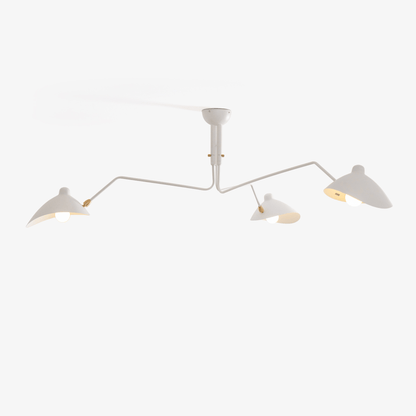 Contemporary Metal Pivot Shades Ceiling Light 3-Light