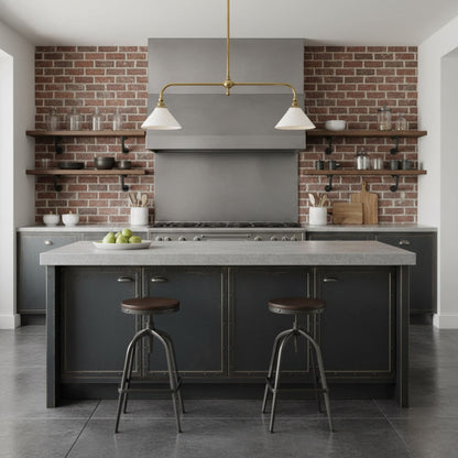 Modern Brass Ceramic Shades Pendant Light 2-Light