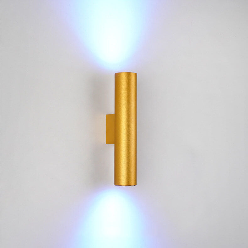 Contemporary Cylindrical LED 2-Light Wall Sconce