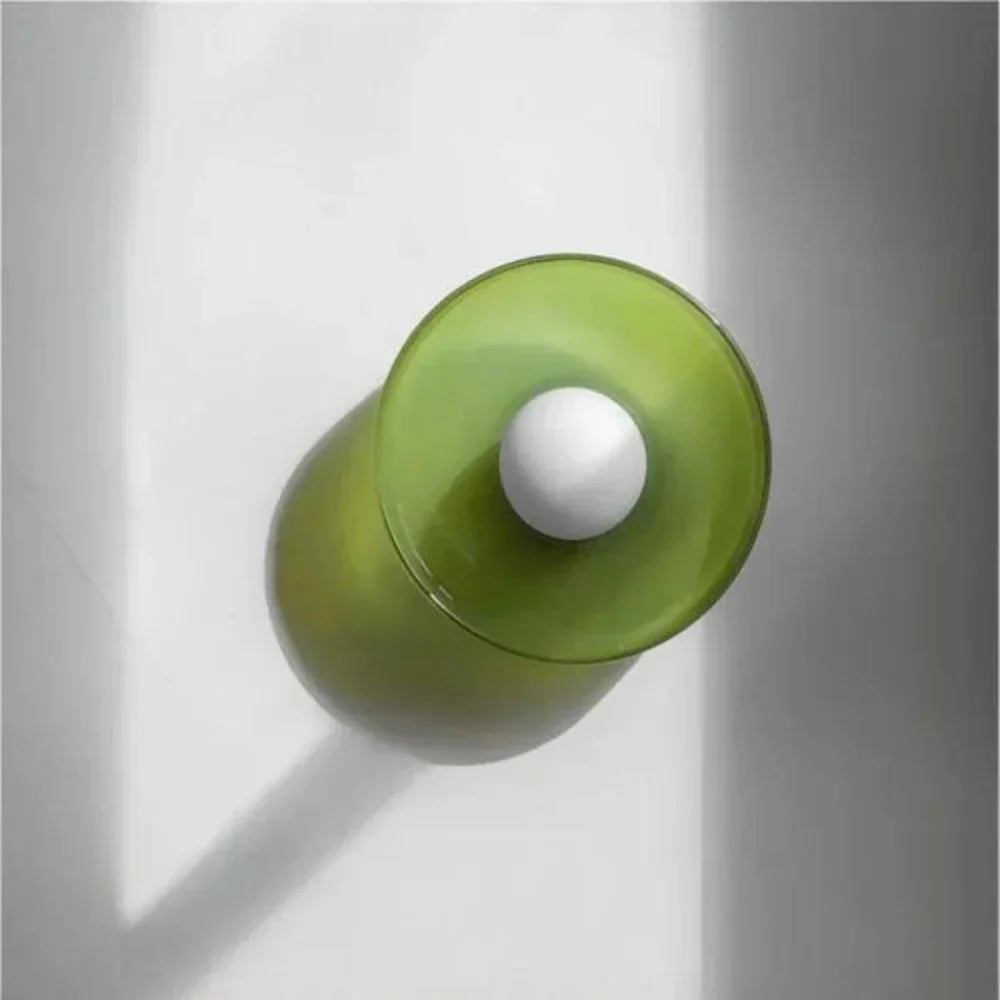 Modern Glass Disc Ceiling and Wall Light LED 1-Light