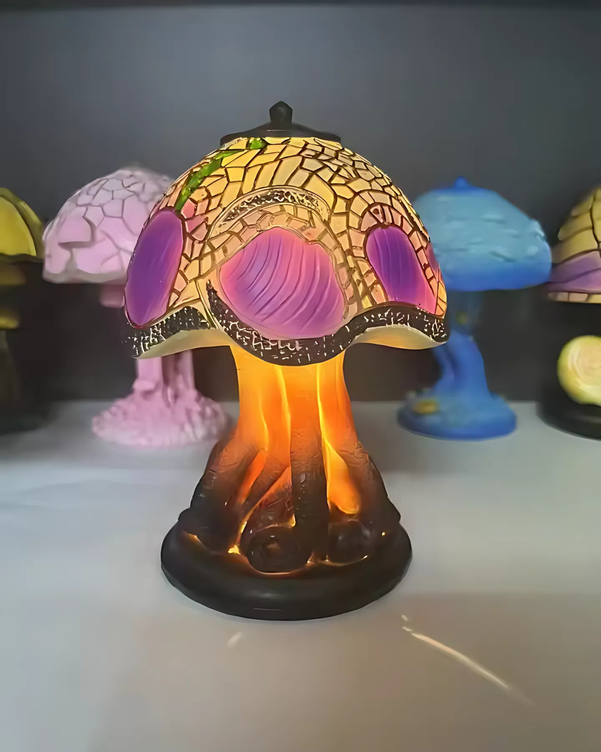 Vintage Mushroom Table Lamp LED 1-Light
