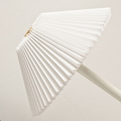 Nordic Brass Pleated Fabric Cone Table Light | 1-Light