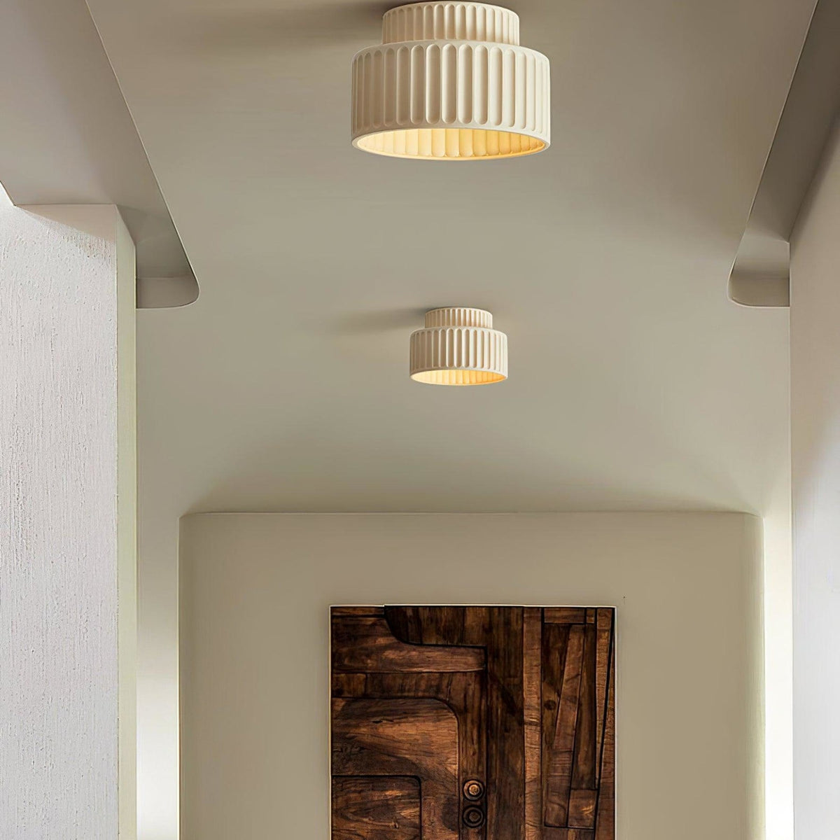 Modern Resin Semi-Flush Ceiling Light 1-Light