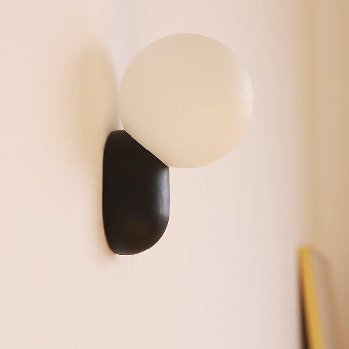 Contemporary Glass Globe Wall Light | 1-Light