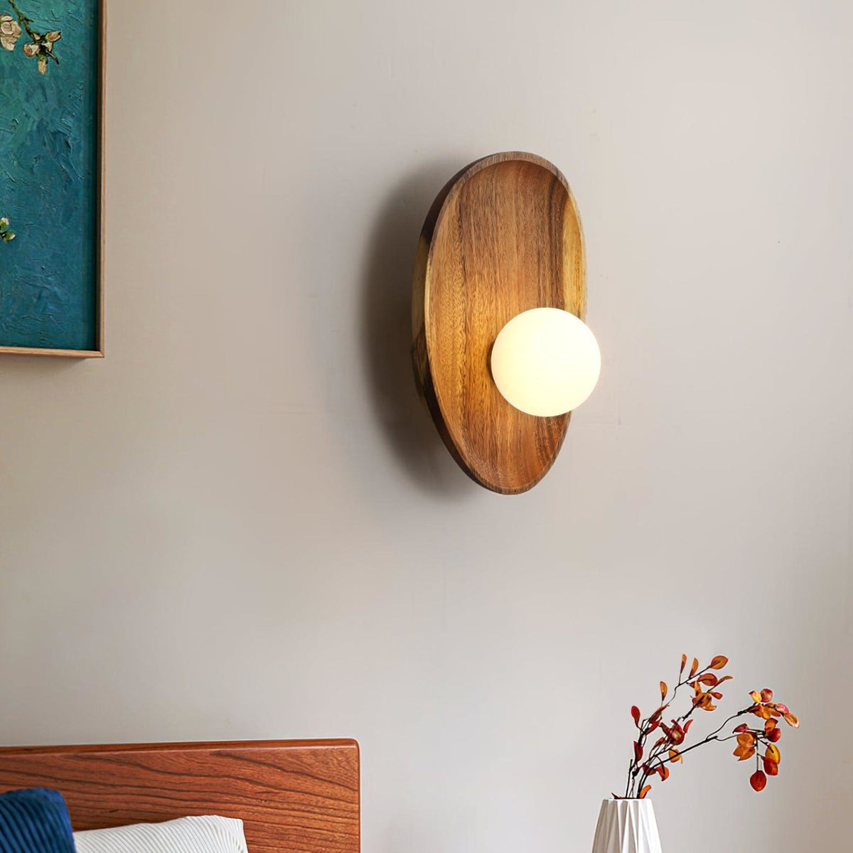 Modern Wood Wall Light 1-Light
