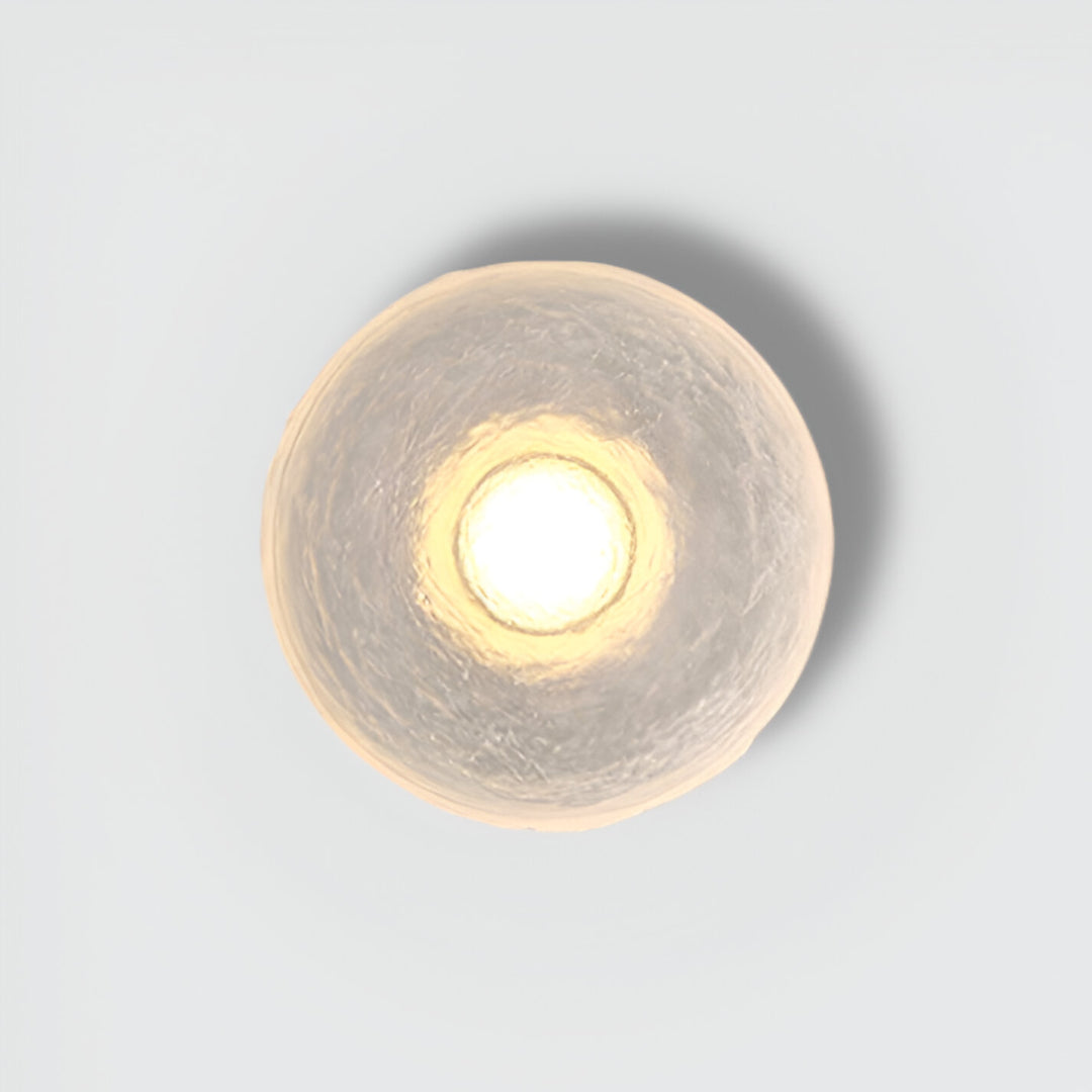 Contemporary Minimalist Resin Round Wall Sconce LED 1-Light