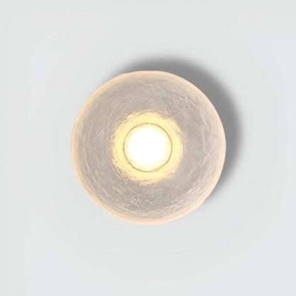 Contemporary Minimalist Resin Round Wall Sconce LED 1-Light