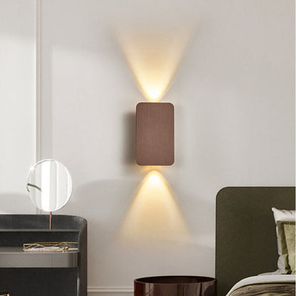 Scandinavian Minimalist Glass Rectangular LED Wall Sconce Light 2-light