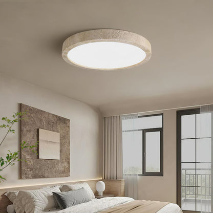 Modern Travertine Slim Profile Ceiling Light 1-Light