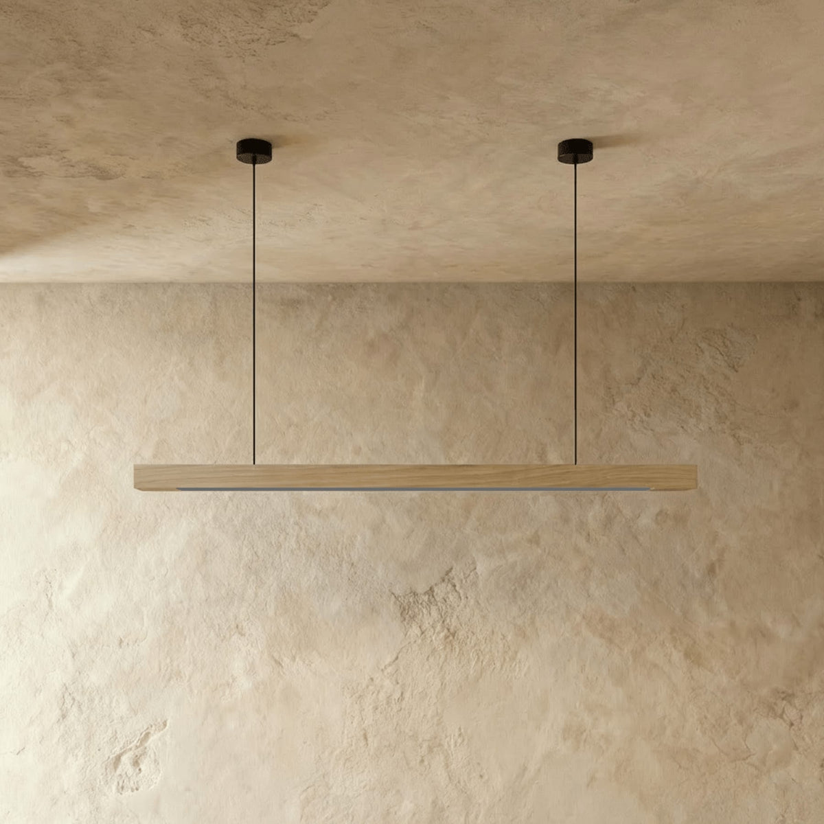 Minimalist Wood Daylight Pendant Light 1-Light