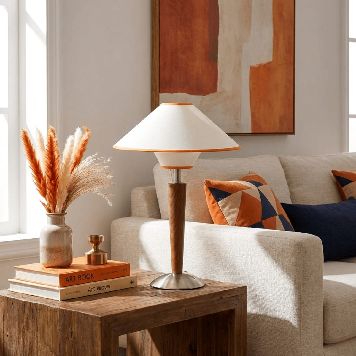 Modern Iron Shade Table Lamp 1-Light