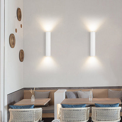 Contemporary Cylindrical LED 2-Light Wall Sconce