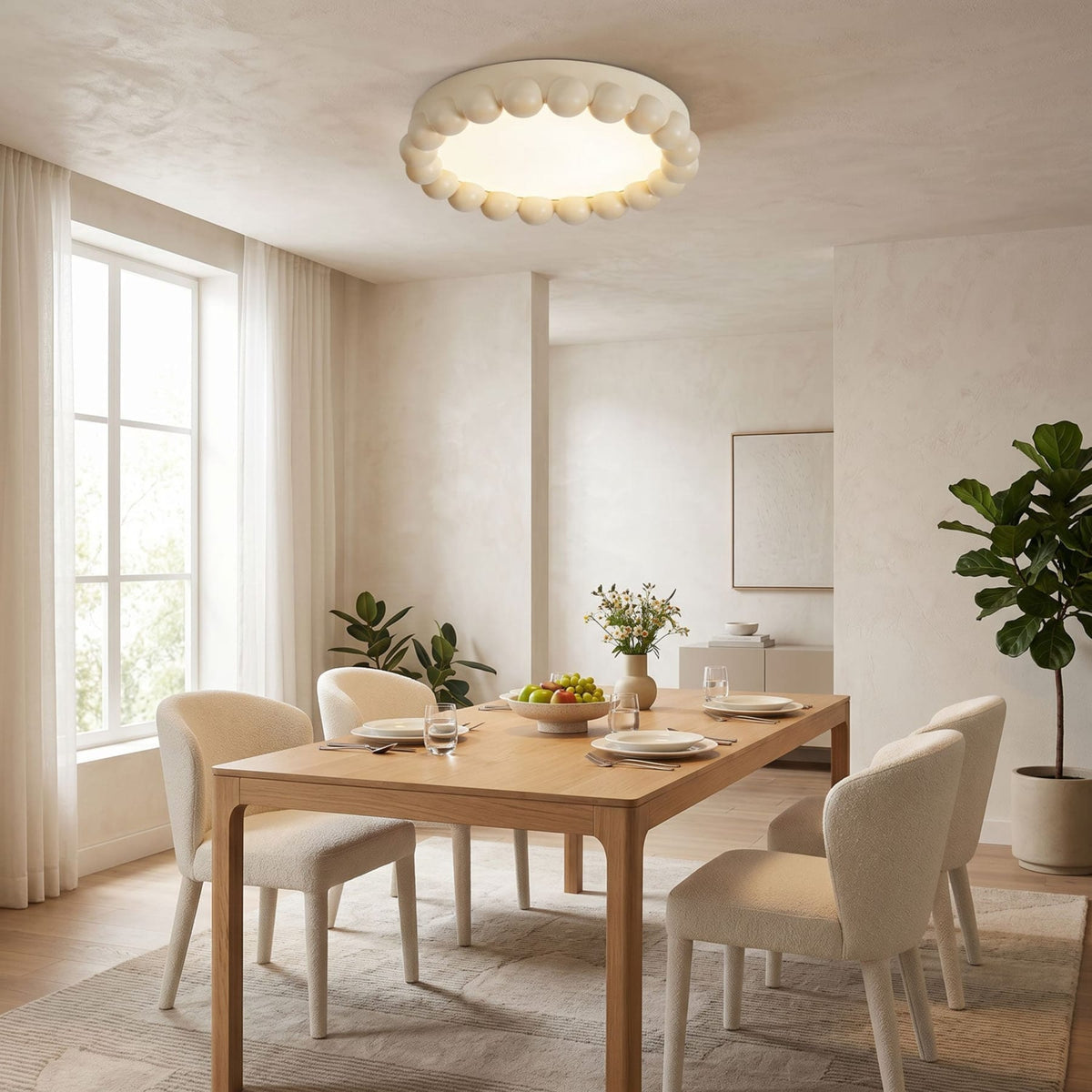 Modern Resin Flush Ceiling Light 1-Light