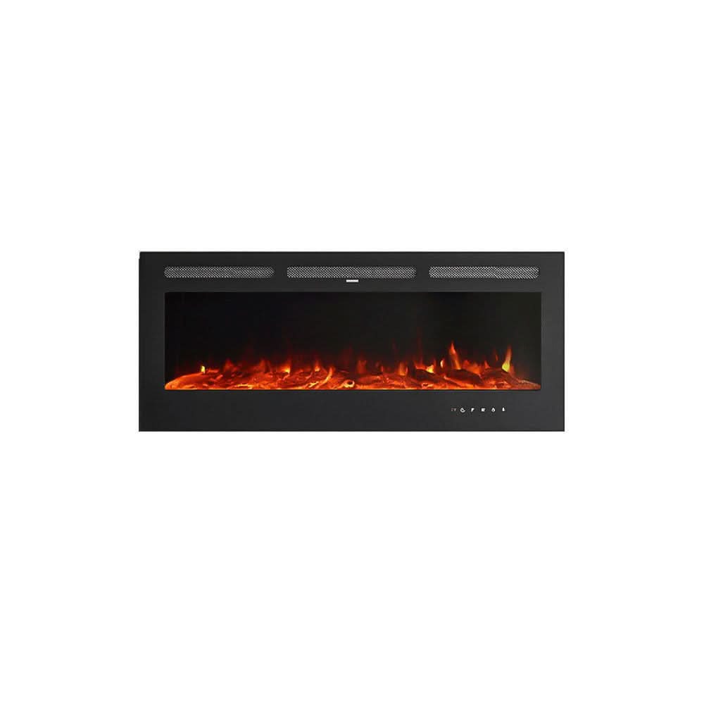 Recessed Media Wall Electric Fireplace 40/50/60/70/80 Inch – 12 Flame Colours & Remote Control 5120 BTU/h