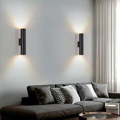 Contemporary Cylindrical LED 2-Light Wall Sconce