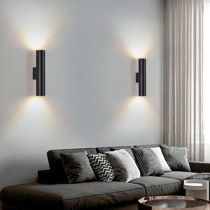 Contemporary Cylindrical LED 2-Light Wall Sconce