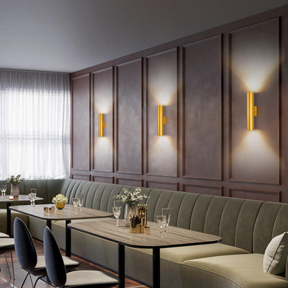 Contemporary Cylindrical LED 2-Light Wall Sconce